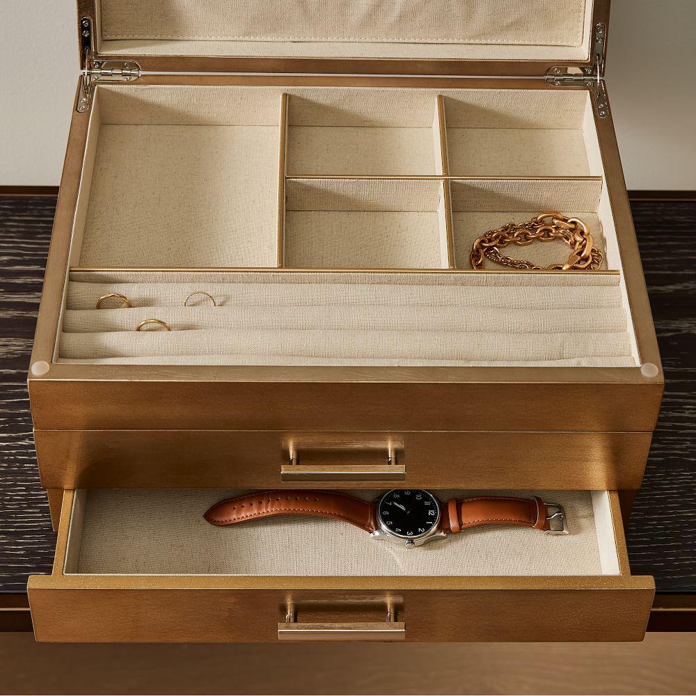 【west elm】国内発送 Champagne Lacquer ジュエリーBOX Mid-Century Champagne Lacquer Jewelry Boxes | West Elm